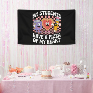 Lehrer Mein Schüler haben eine Pizza von meinem He Banner