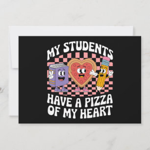 Lehrer Mein Schüler haben eine Pizza von meinem He Feiertagskarte