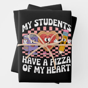 Lehrer Meine Schüler haben eine Pizza meines Herze Geschenkpapier Set