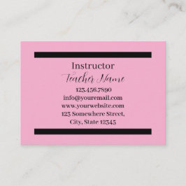 Lehrer Minimalistisch Visitenkarte