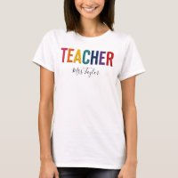 Lehrer mit Namen zurück zum T - Shirt der Schule