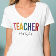 Lehrer mit Namen Zurück zur Schule T-Shirt