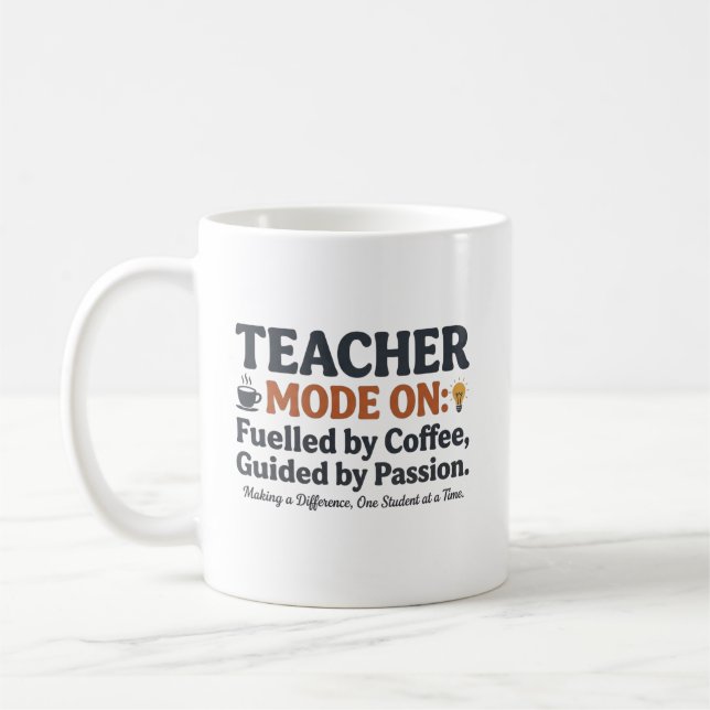 Lehrer-Modus-An-Zitate im Stil Kaffeetasse (Links)