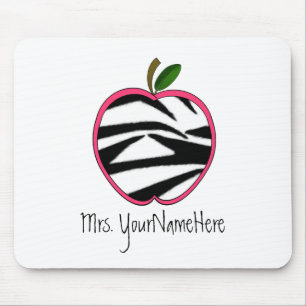 Lehrer Mousepad - Zebra-Druck Apple