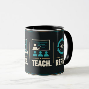 Lehrer-Mug für Informatik 'Code essen, lehren, wie Tasse