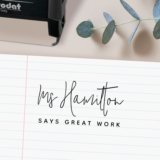 Lehrer Name Großes Kennzeichen der Arbeiterschule Permastempel (Von Creator hochgeladen)