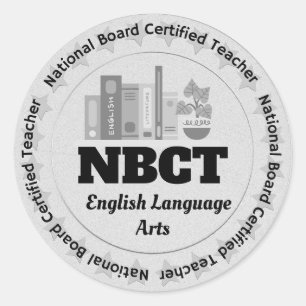 Lehrer NBCT English Language Arts Certified Runder Aufkleber