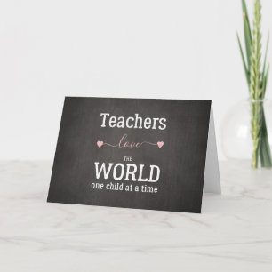 Lehrer niedlich Happy Valentine's Day Chalkboard Feiertagskarte