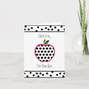 Lehrer Notecard - Tupfen Apple Karte