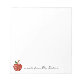 Lehrer Notepad Notizblock