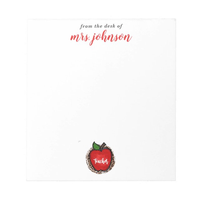 Lehrer Notepad Notizblock (Vorderseite)