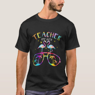Lehrer Off Duty Summer Gefärbte Krawatte Brillen A T-Shirt