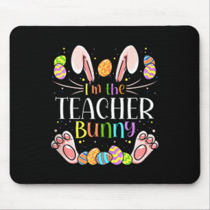 Lehrer Ostern Matching Family Party Bunny Gesicht  Mousepad