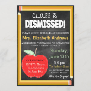 Lehrer-Pensionskatalog-Schule ist für immer weg Einladung