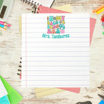Lehrer Personalisiert zurück zur Schulzeit Notizblock<br><div class="desc">Lehrer Personalisiert zurück zur Schulzeit Lined ADORABLE Notizblock mit Personalisierung! Ideal für alle,  die zurück in die Schule gehen wollen! Behalt dir Hausaufgaben,  Lebensmittel oder sogar eine Weihnachtsliste!</div>