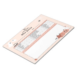 Lehrer Personalisierter Notepad, Hinweis von Lehre Notizblock