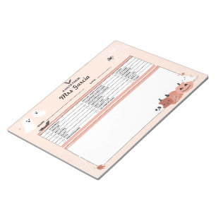 Lehrer Personalisierter Notepad, Hinweis von Lehre Notizblock