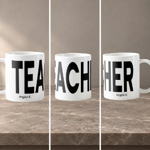LEHRER-Personalisiertes Geschenk mit Umrandung Kaffeetasse