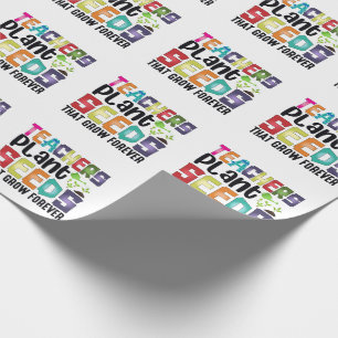 Lehrer Pflanze Samen, die für immer wachsen Geschenkpapier