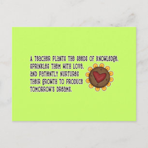 Lehrer Pflanze Samen Tshirts und Geschenke Postkarte