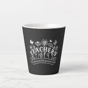 Lehrer pflanzen Samen, die für immer wachsen Milchtasse