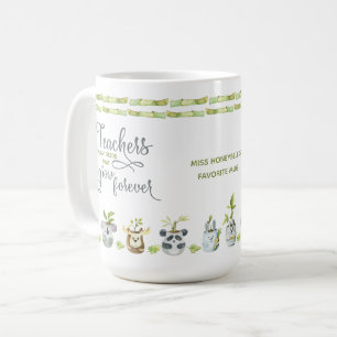 Lehrer pflanzen Samen, die für immer wachsen Süßes Kaffeetasse