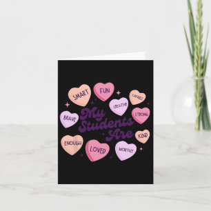 Lehrer Positive Bejahung Valentine Candy Hear Karte