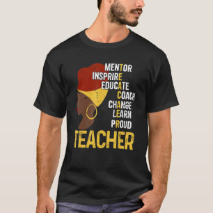 Lehrer Proud Black Mentor Lehrer Schule unterricht T-Shirt