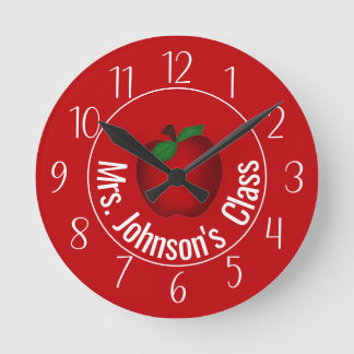 Lehrer Red Apple Personalisierte Uhr