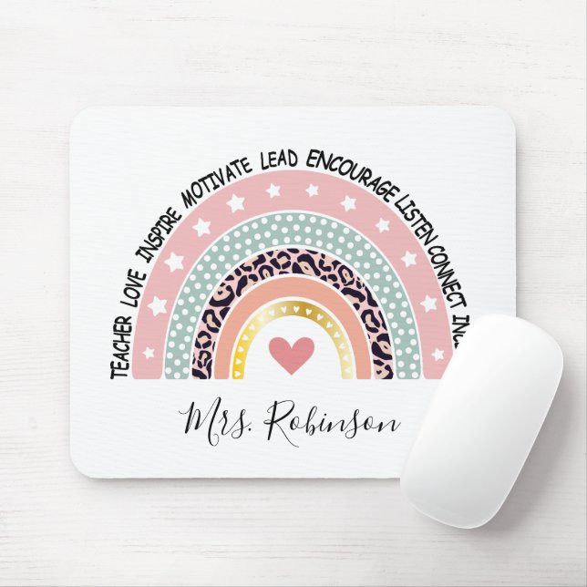 Lehrer Regenbogen individuell Mousepad (Mit Mouse)