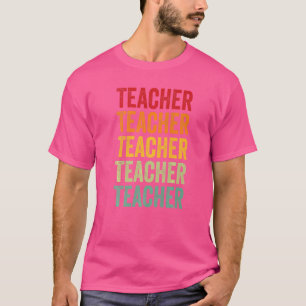 Lehrer Regenbogen Text Lehrer Bunt T-Shirt