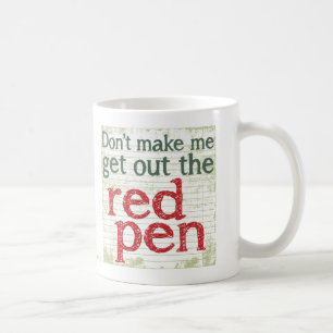 Lehrer-Rot-Stift Tasse