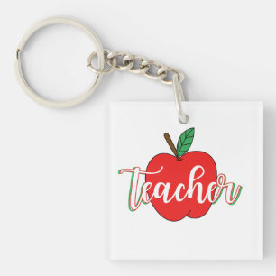 Lehrer roter Apfel - tolles Geschenk für Lehrer Schlüsselanhänger