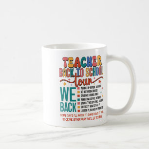 Lehrer-Rückkehr-zur-Schul-Tour Bruh Wir Zurück 1. Kaffeetasse