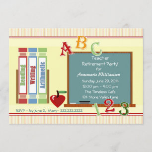 Lehrer-Ruhestands-Tafel-Einladung Einladung