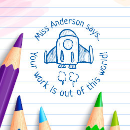 Lehrer sagt aus dieser Welt, eine maßgeschneiderte Permastempel