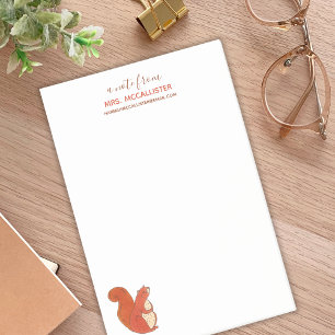 Lehrer schätzen Niedliche Eichhörnchen-Erinnerun Post-it Klebezettel