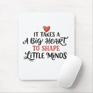 Lehrer-Schätzungs-Zitat Großes Herz Mousepad