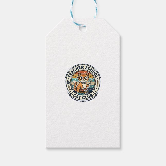 Lehrer Schule Katze Niedlich Kitty Design - Lehrer Geschenkanhänger (Vorderseite)