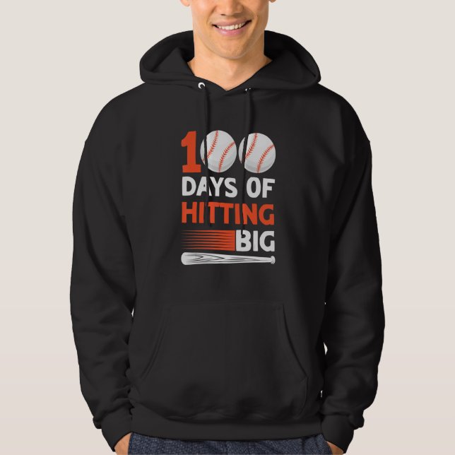 Lehrer Schüler 100. Schultag Baseball 100 d Hoodie (Vorderseite)