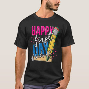 Lehrer Schüler Glücklich 1. Schultag Erster Schult T-Shirt