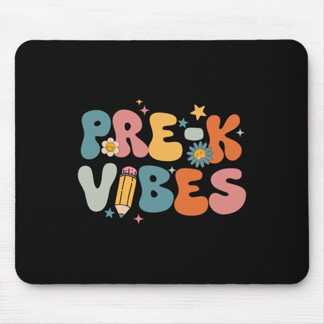 Lehrer Schüler Pre-k Vibes Pre Kindergarten Team  Mousepad (Vorne)