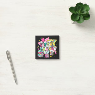 Lehrer Schüler Retro 90er Zurück zur Schule Post-it Klebezettel