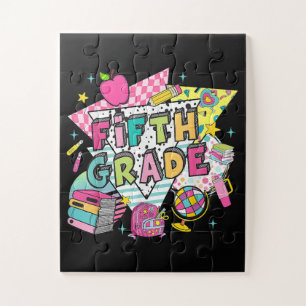Lehrer Schüler Retro 90er Zurück zur Schule Puzzle