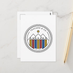 Lehrer-Shirt-Design - Zurück zur Schule Postkarte