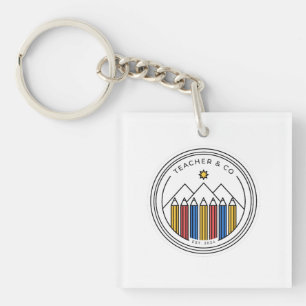 Lehrer-Shirt-Design - Zurück zur Schule Schlüsselanhänger
