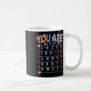 Lehrer Sie Sind Buchstaben Alphabet Lernen Abcs Zu Kaffeetasse