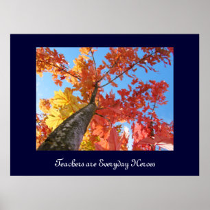 Lehrer sind Alltagshelden! Kunst-Druck-Geschenke Poster
