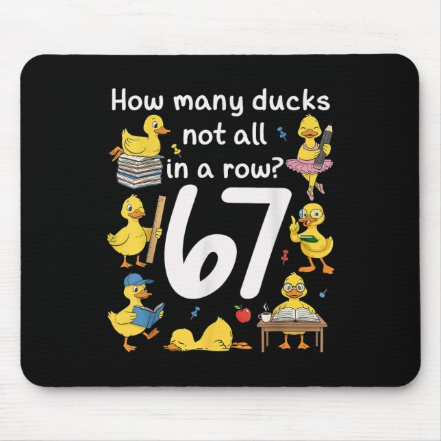 Lehrer Six Seven Meme 67 Lustiger Lehrer Duck In A Mousepad (Vorne)
