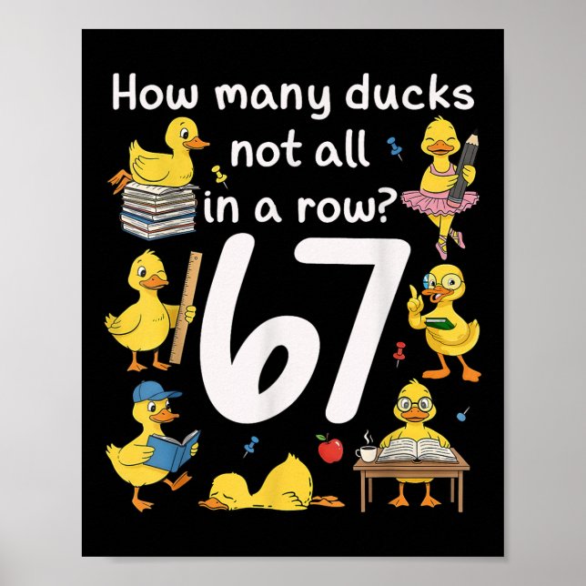 Lehrer Six Seven Meme 67 Lustiger Lehrer Duck In A Poster (Vorne)